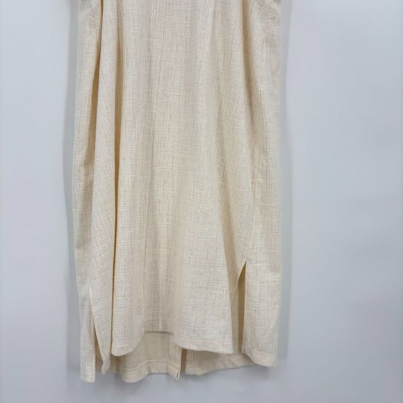 Madewell White Midi Dress with Black Buttons - Picture 8 of 11